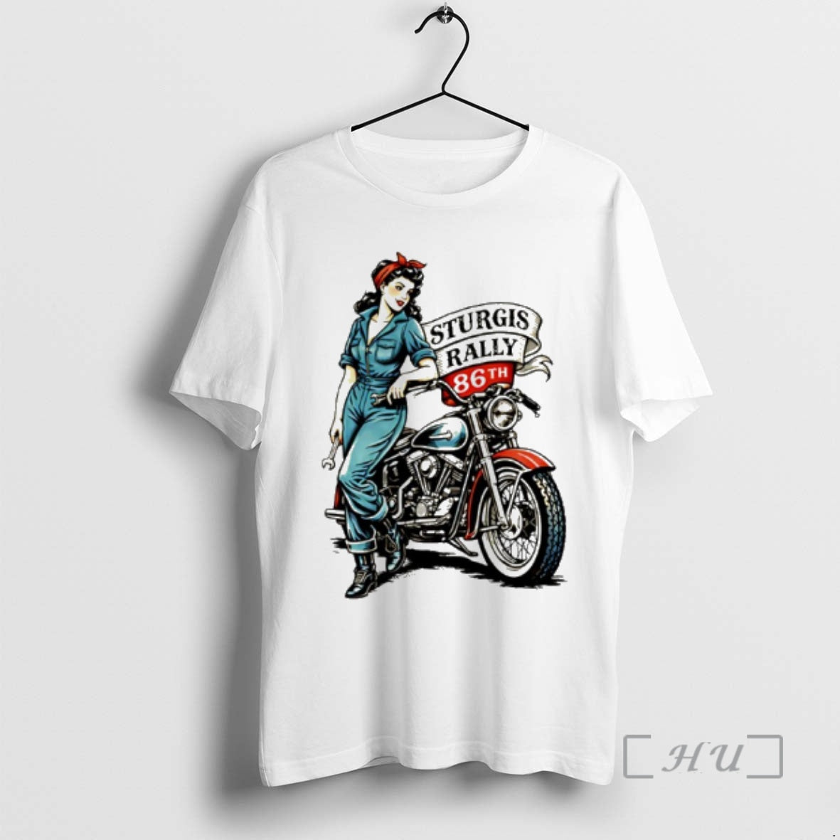 Officials Sturgis Iron Rose Pin Up 86th Anniversary - Adult & Kids T-Shirts, Sweatshirts & Hoodies apparel design preview 1