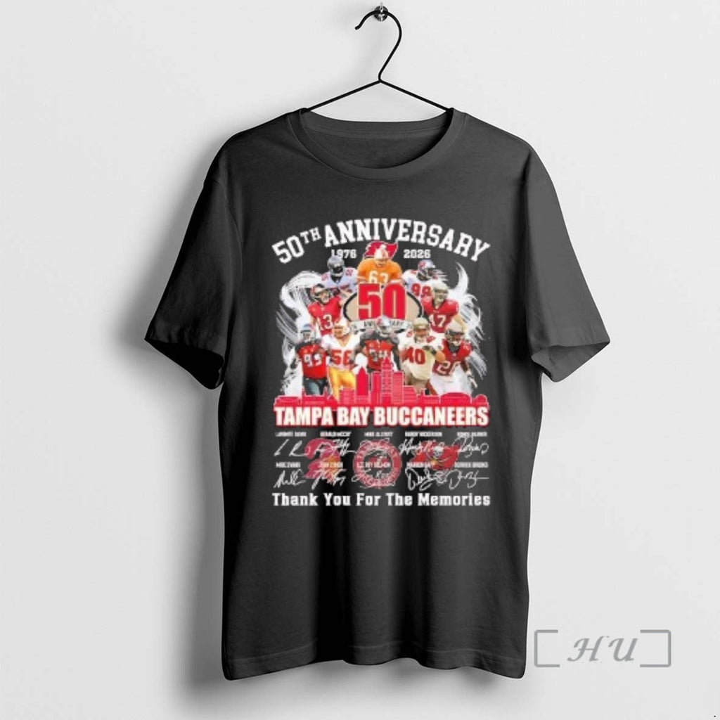 Officials Tampa Bay Buccaneers 50th Anniversary 1976 - Adult & Kids T-Shirts, Sweatshirts & Hoodies apparel design preview 1