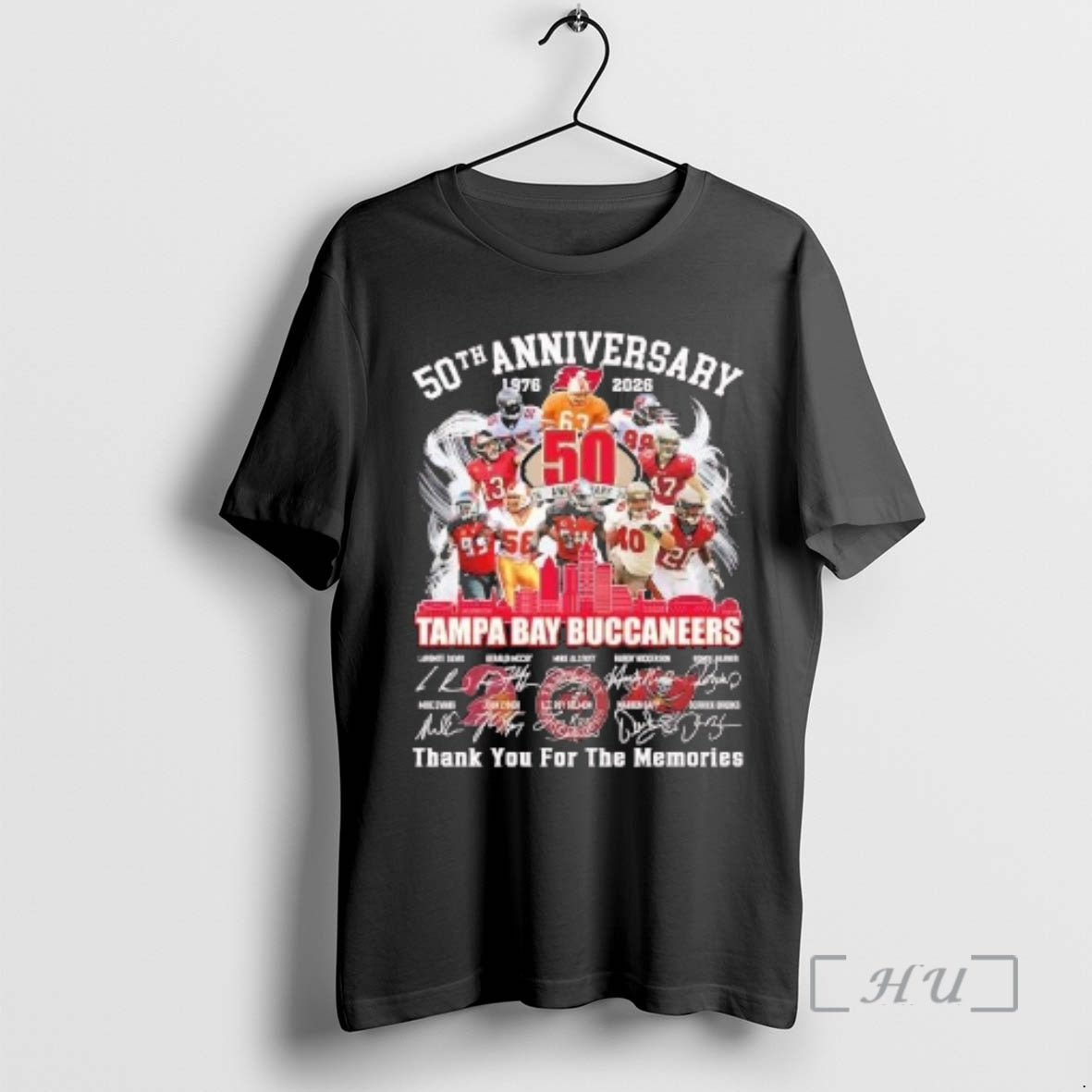 Officials Tampa Bay Buccaneers 50th Anniversary 1976 - Adult & Kids T-Shirts, Sweatshirts & Hoodies apparel design preview 1