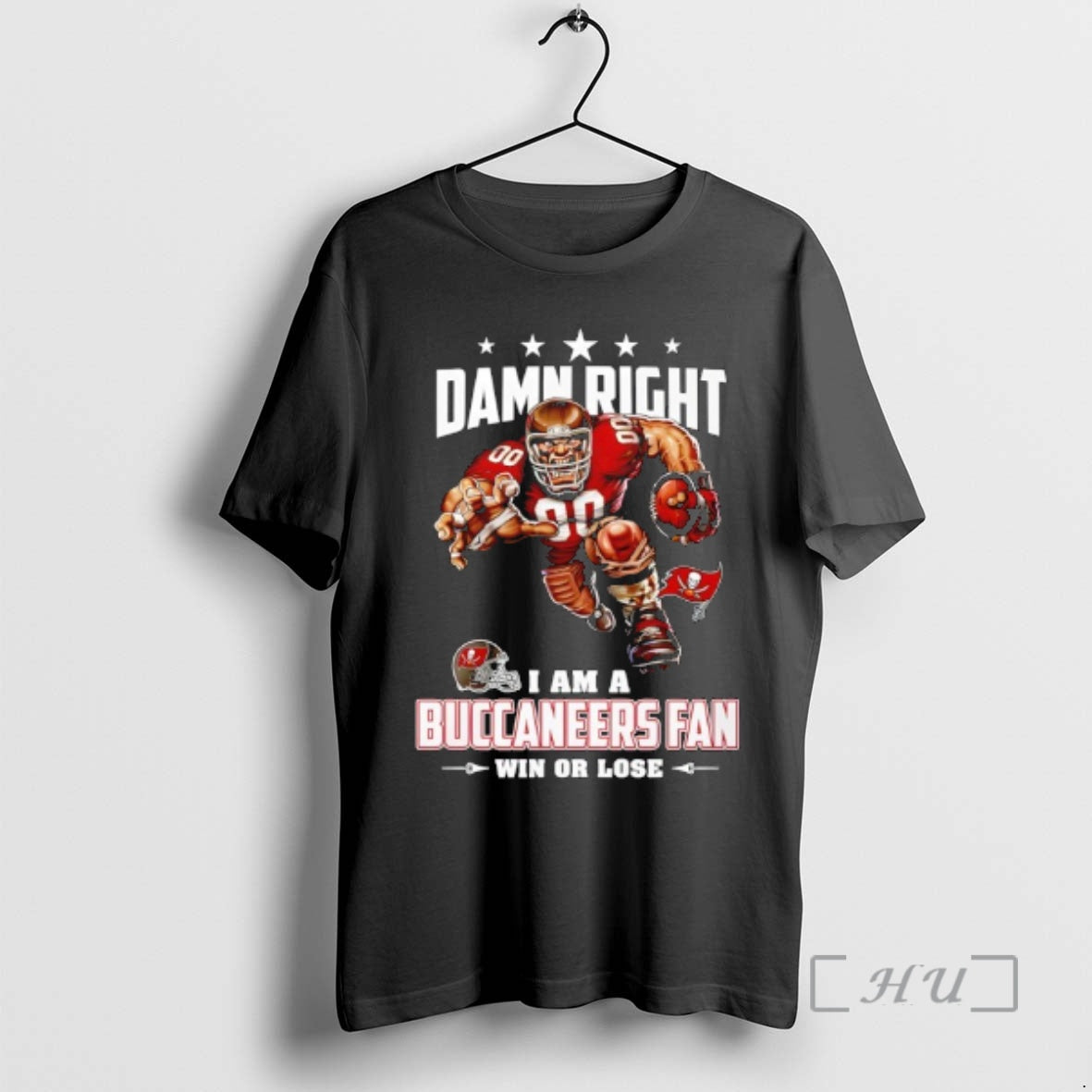 Officials Tampa Bay Buccaneers Mascot Damn Right I Am - Adult & Kids T-Shirts, Sweatshirts & Hoodies apparel design preview 1