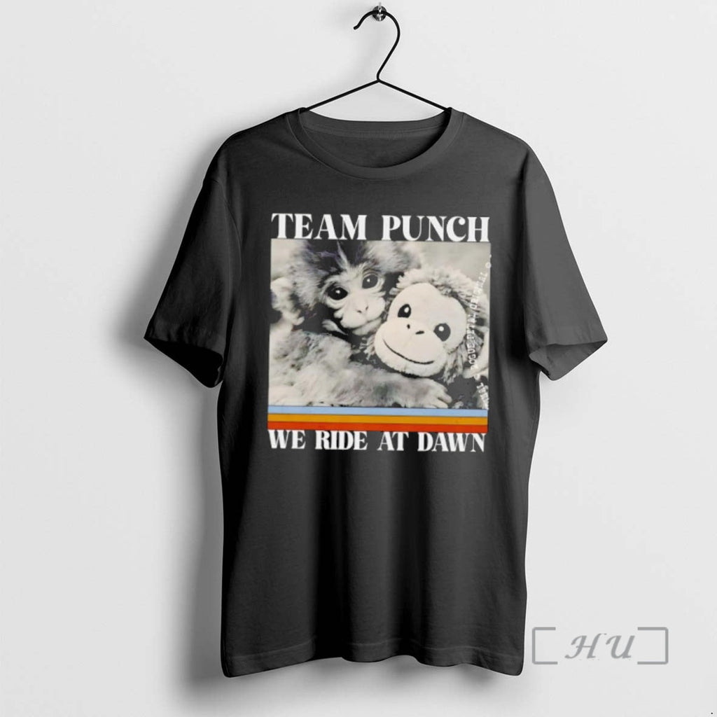 Officials Team Punch We Ride At Dawn Monkey Hugging - Adult & Kids T-Shirts, Sweatshirts & Hoodies apparel design preview 1