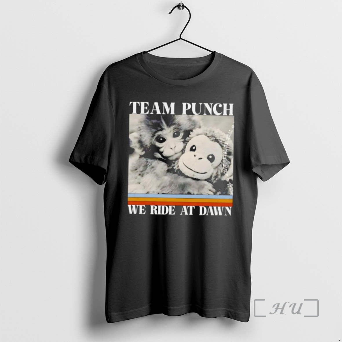 Officials Team Punch We Ride At Dawn Monkey Hugging - Adult & Kids T-Shirts, Sweatshirts & Hoodies apparel design preview 1