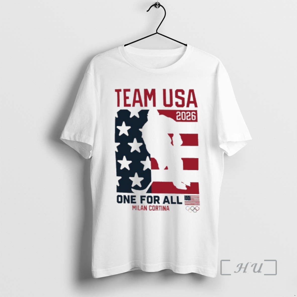 Officials Team Usa Hockey 2026 One For All Milan - Adult & Kids T-Shirts, Sweatshirts & Hoodies apparel design preview 1