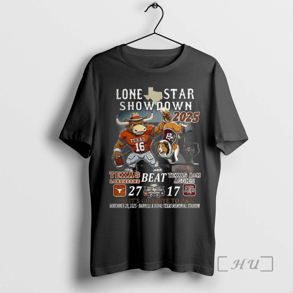 Officials Texas Longhorns Beat Am Aggies 2025 Lone - Adult & Kids T-Shirts, Sweatshirts & Hoodies apparel design preview 1