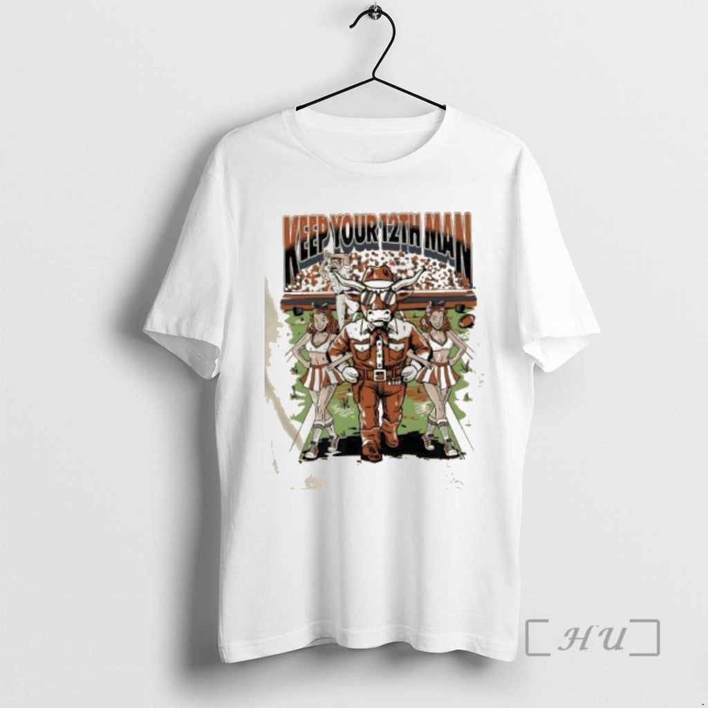 Officials Texas Longhorns Keep Your 12th Man - Adult & Kids T-Shirts, Sweatshirts & Hoodies apparel design preview 1