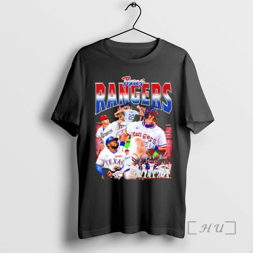 Officials Texas Rangers Team Collage Celebrate 2025 - Adult & Kids T-Shirts, Sweatshirts & Hoodies apparel design preview 1