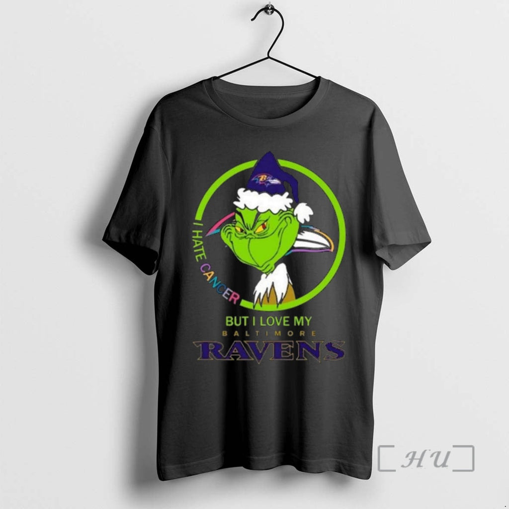 Officials Grinch I Hate Cancer But Love My Baltimore - Adult & Kids T-Shirts, Sweatshirts & Hoodies apparel design preview 1