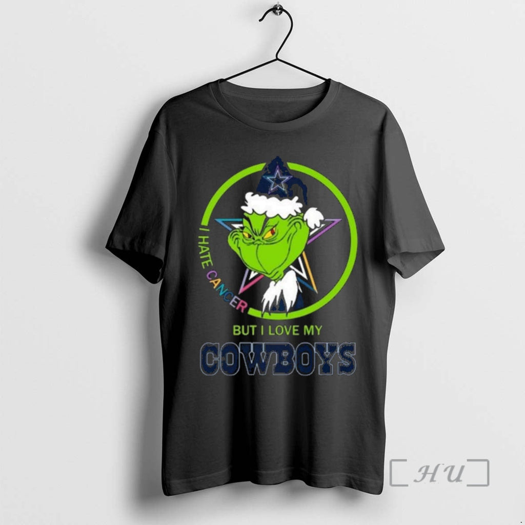 Officials Grinch I Hate Cancer But Love My Dallas - Adult & Kids T-Shirts, Sweatshirts & Hoodies apparel design preview 1