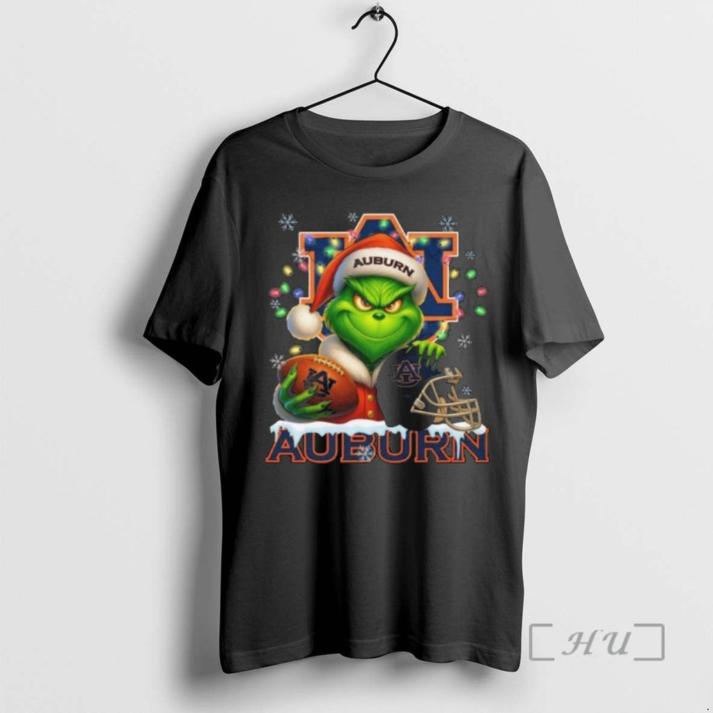 Officials Grinch X Ball Helmet Auburn Tigers Merry - Adult & Kids T-Shirts, Sweatshirts & Hoodies apparel design preview 1