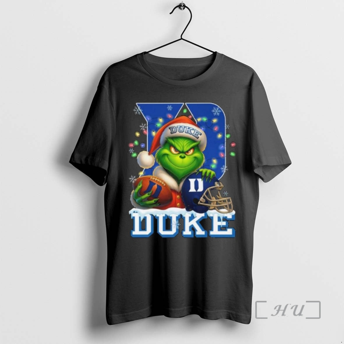 Officials Grinch X Ball Helmet Duke Blue Devil Merry - Adult & Kids T-Shirts, Sweatshirts & Hoodies apparel design preview 1