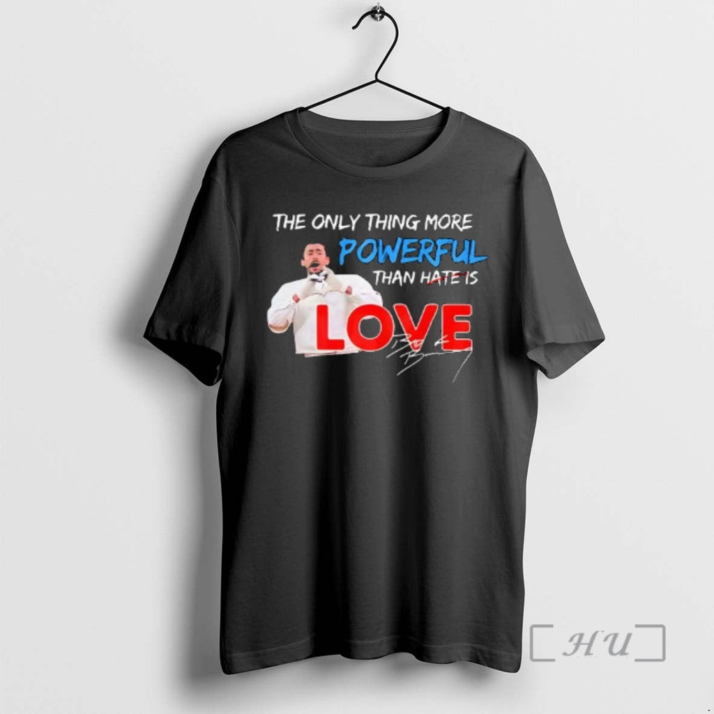 Officials Only Thing More Powerful Than Hate Is Love - Adult & Kids T-Shirts, Sweatshirts & Hoodies apparel design preview 1
