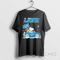 Officials Peanuts X Detroit Lions Driving Car - Adult & Kids T-Shirts, Sweatshirts & Hoodies apparel design preview 1