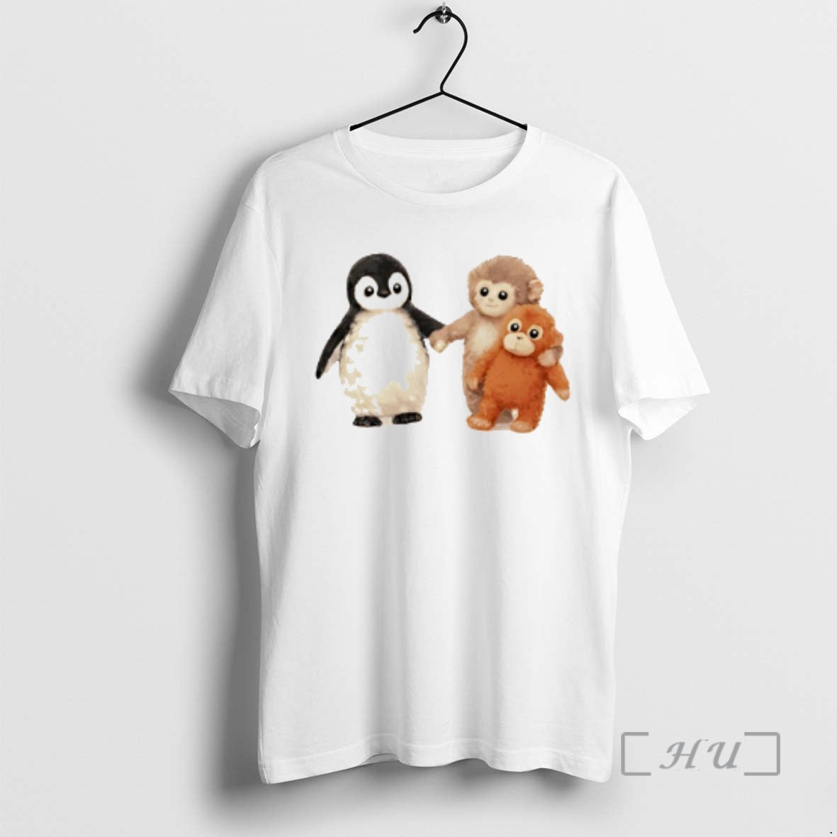 Officials The Punch Monkey Penguin Alone But Moving - Adult & Kids T-Shirts, Sweatshirts & Hoodies apparel design preview 1