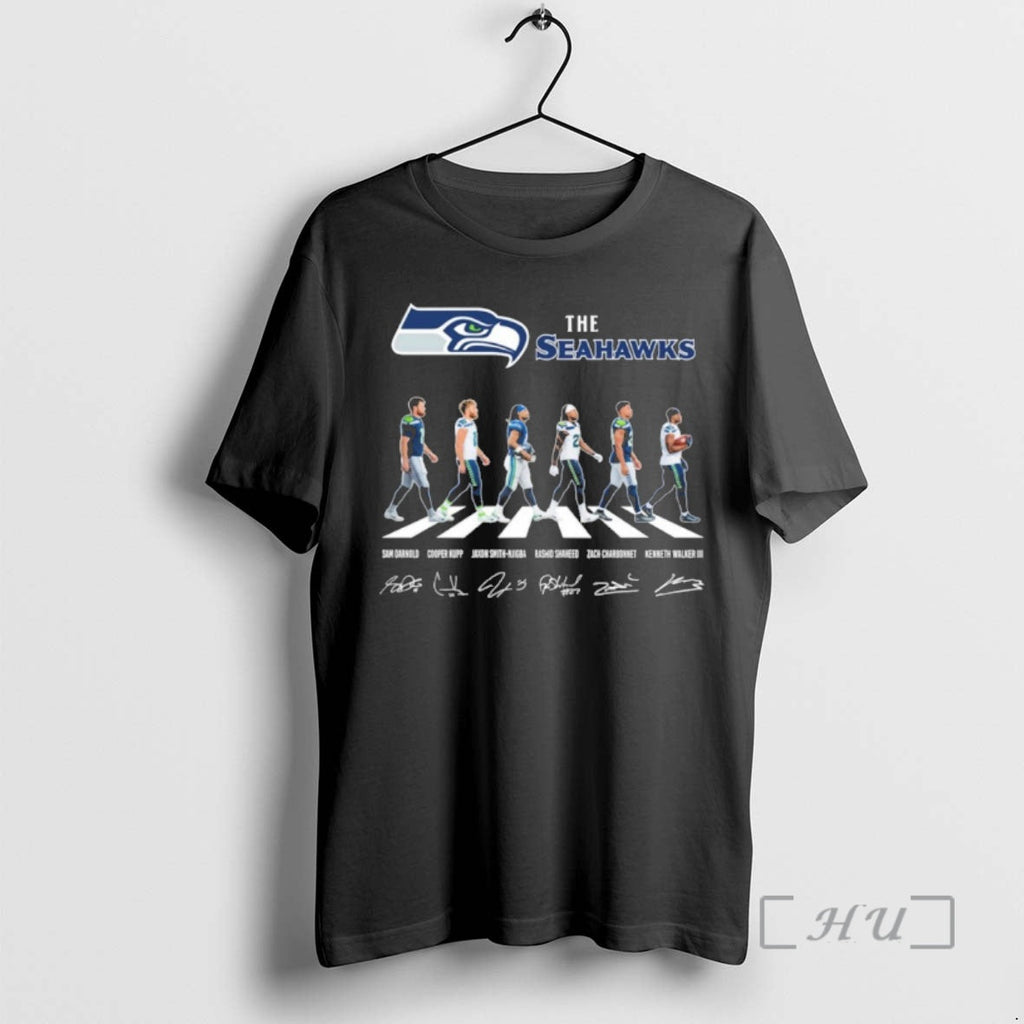 Officials Seahawks Player Abbey Road Signature - Adult & Kids T-Shirts, Sweatshirts & Hoodies apparel design preview 1