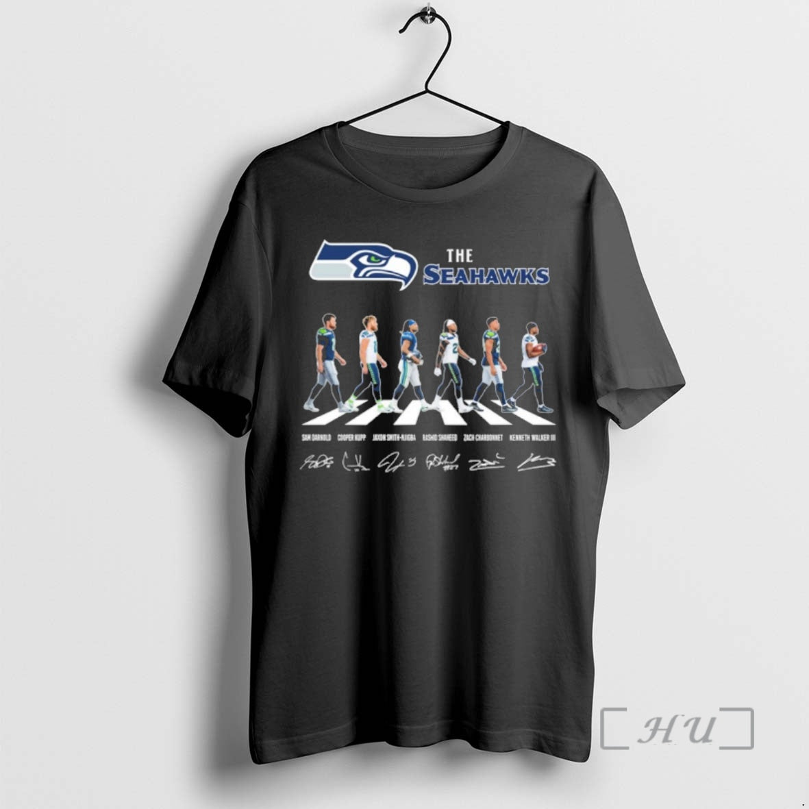 Officials Seahawks Player Abbey Road Signature - Adult & Kids T-Shirts, Sweatshirts & Hoodies apparel design preview 1