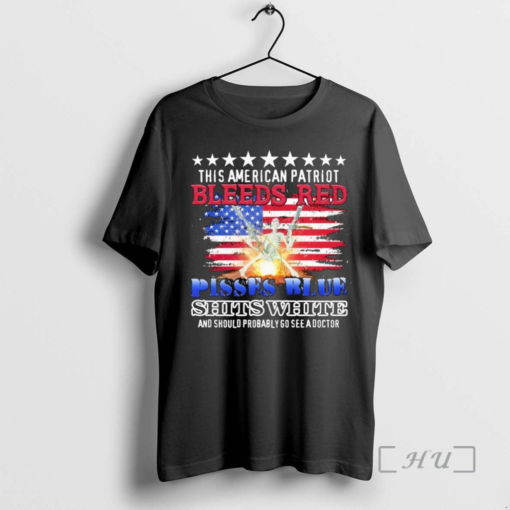 Officials This American Patriot Bleeds Red Pissed - Adult & Kids T-Shirts, Sweatshirts & Hoodies apparel design preview 1