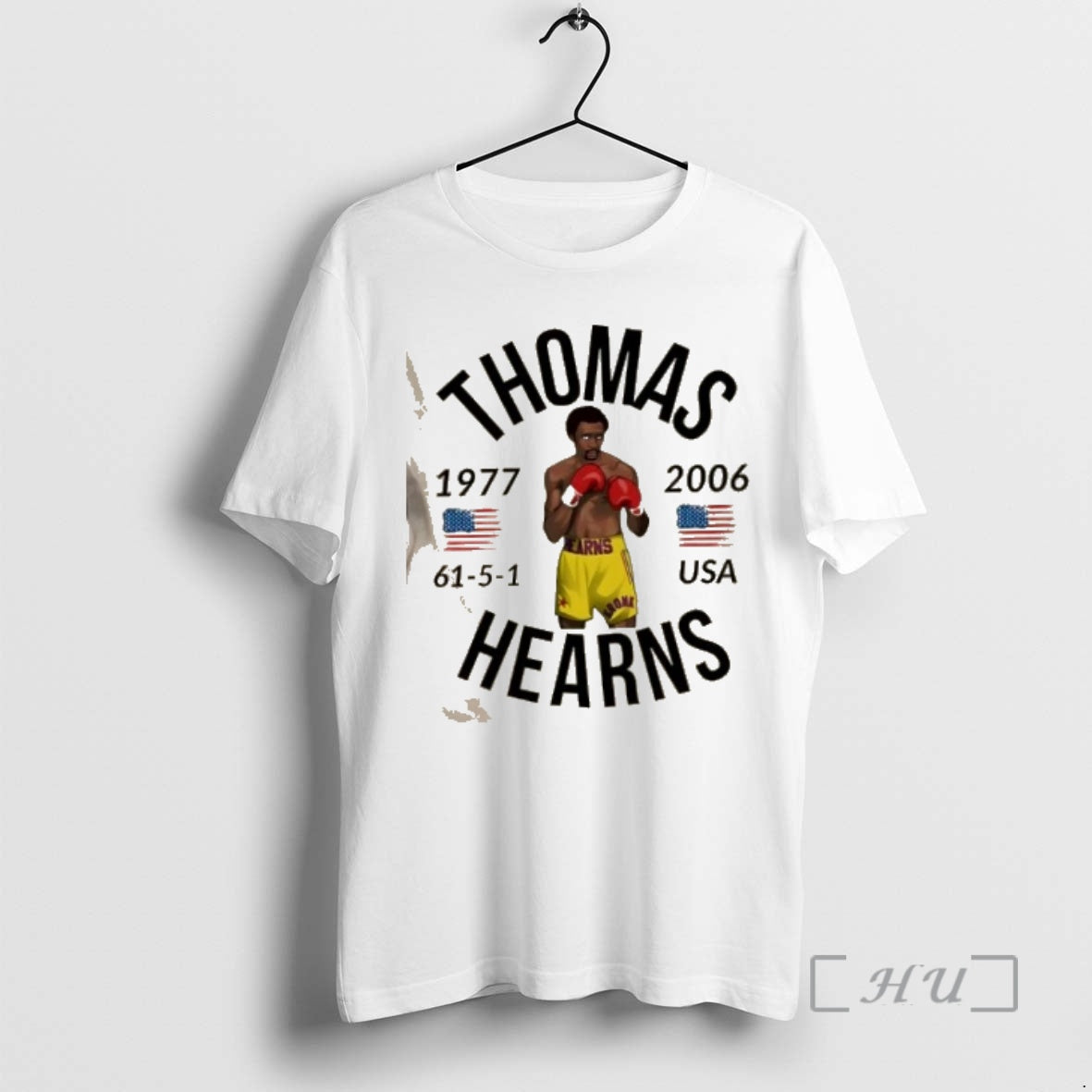 Officials Thomas Hearns 1977 2006 Usa Flags - Adult & Kids T-Shirts, Sweatshirts & Hoodies apparel design preview 1