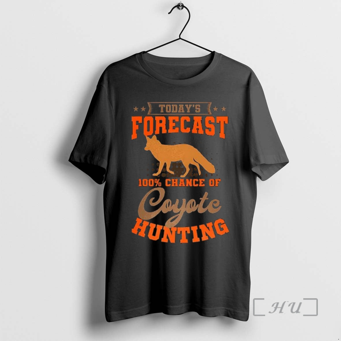 Officials Todays Forecast 100 Chance Coyote Hunting - Adult & Kids T-Shirts, Sweatshirts & Hoodies apparel design preview 1