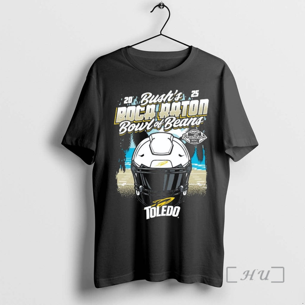 Officials Toledo Rockets 2025 Boca Raton Bowl Helmet - Adult & Kids T-Shirts, Sweatshirts & Hoodies apparel design preview 1