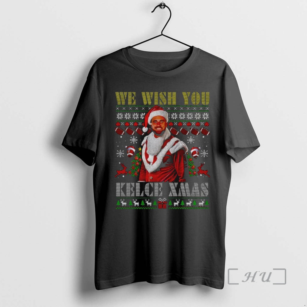 Officials Travis Kelce We Wish You Xmas Merry - Adult & Kids T-Shirts, Sweatshirts & Hoodies apparel design preview 1