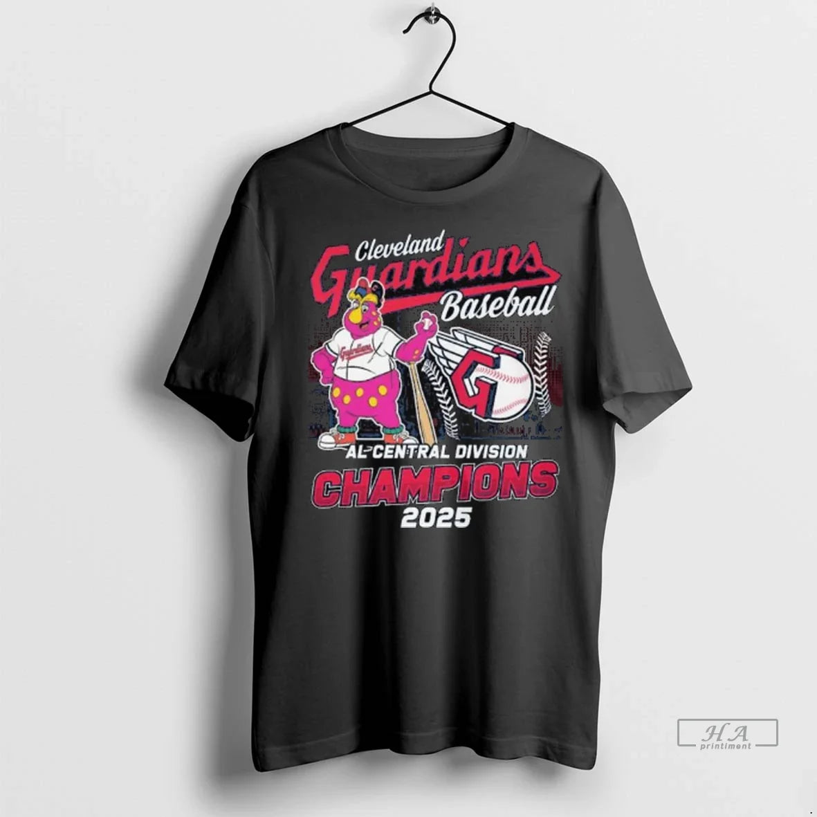 Officials Trendy Cleveland Guardians Macsot Baseball - Adult & Kids T-Shirts, Sweatshirts & Hoodies apparel design preview 1
