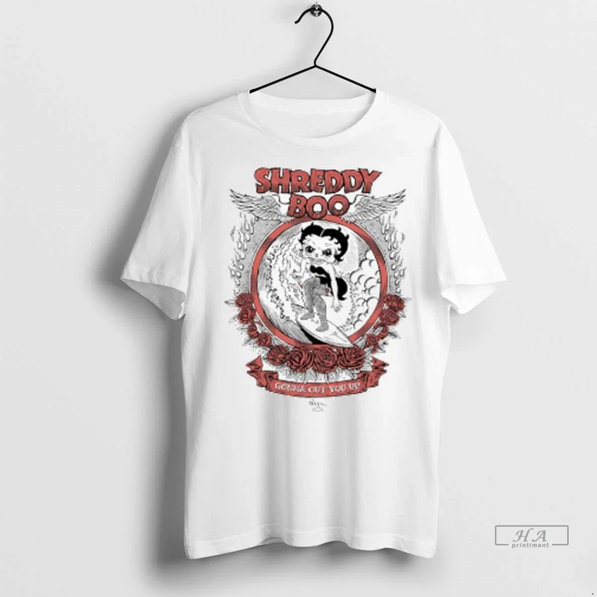 Officials Trendy Shreddy Boo Gonna Cut You Up Wreath - Adult & Kids T-Shirts, Sweatshirts & Hoodies apparel design preview 1