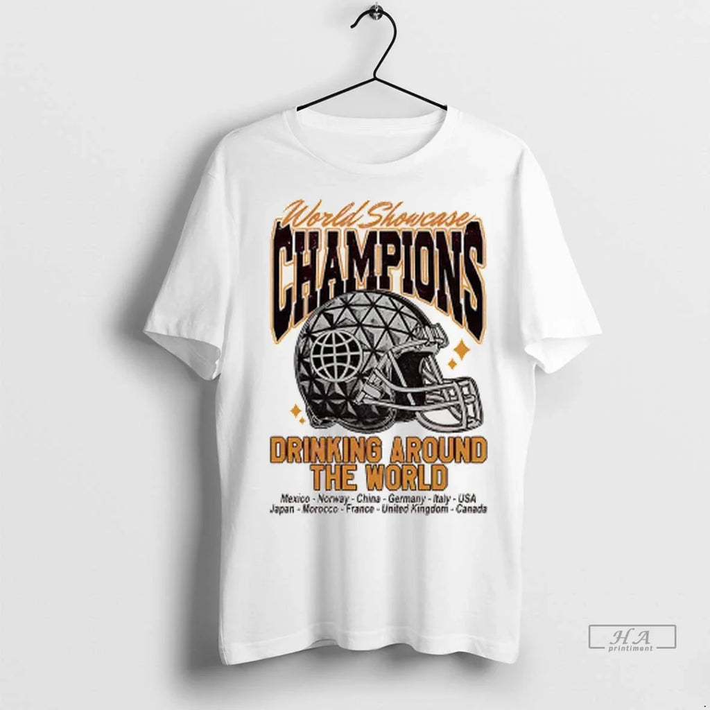 Officials Trendy World Showcase Champions Drinking - Adult & Kids T-Shirts, Sweatshirts & Hoodies apparel design preview 1