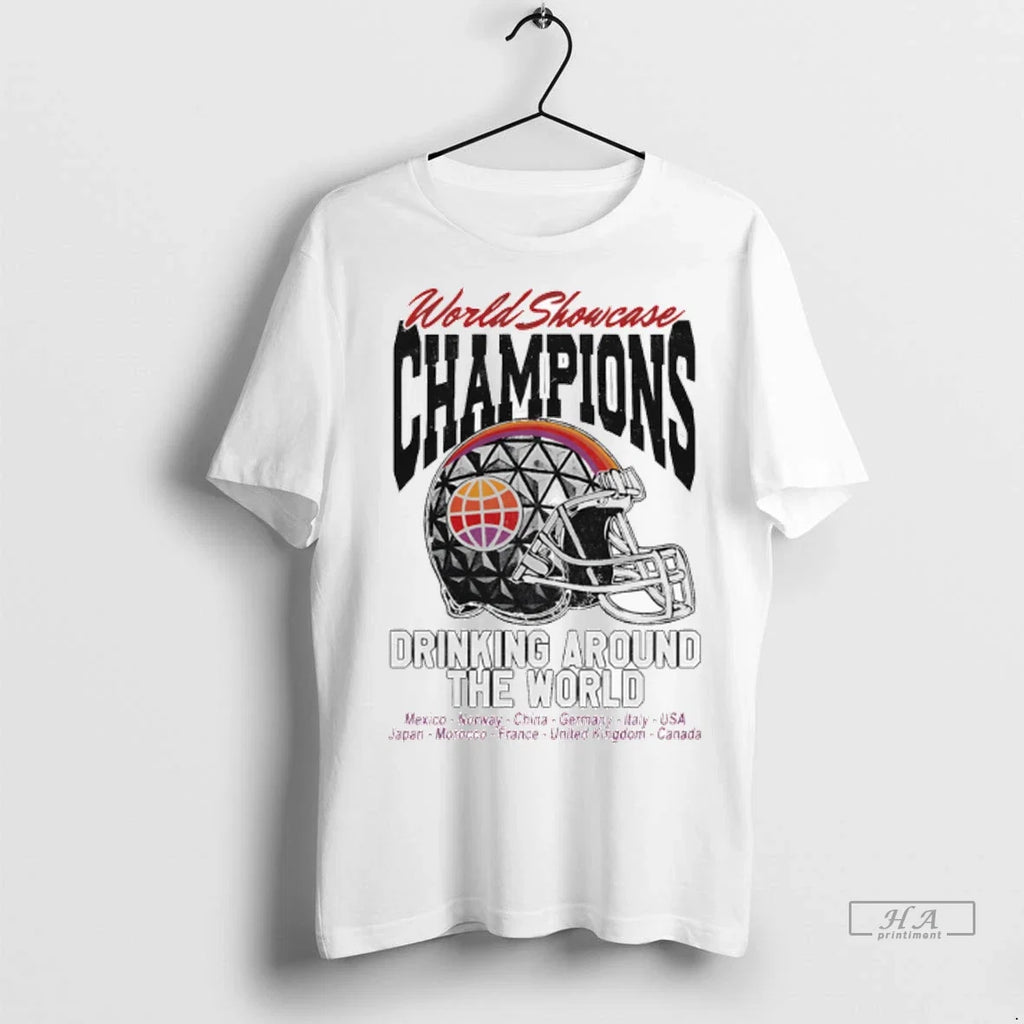 Officials Trendy World Showcase Champions Drinking - Adult & Kids T-Shirts, Sweatshirts & Hoodies apparel design preview 1