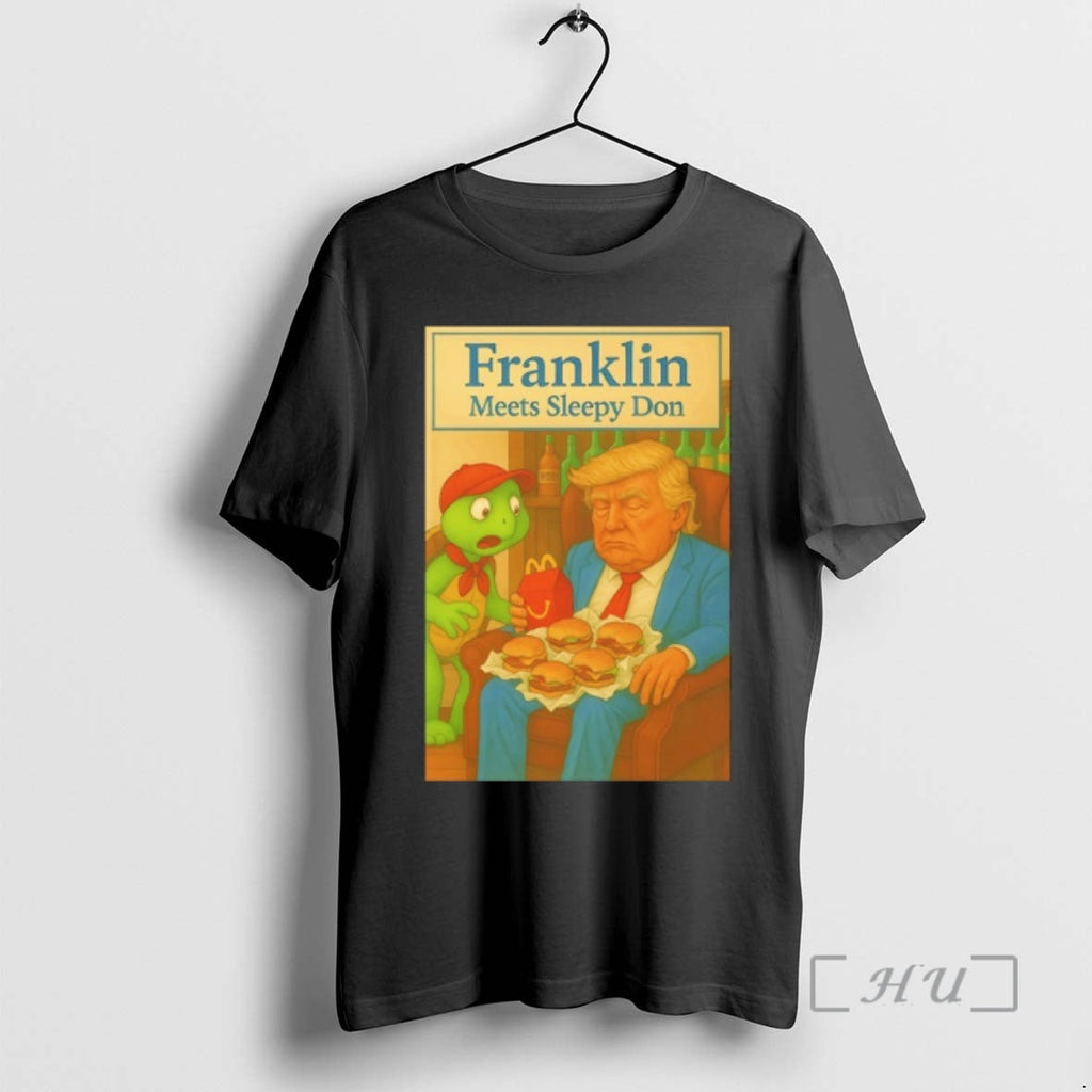 Officials Trump Mcdonalds Franklin Meets Sleepy Don - Adult & Kids T-Shirts, Sweatshirts & Hoodies apparel design preview 1