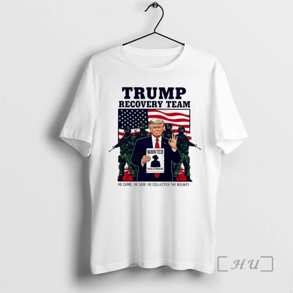 Officials Trump Recovery Team Wanted Nicolas Maduro - Adult & Kids T-Shirts, Sweatshirts & Hoodies apparel design preview 1