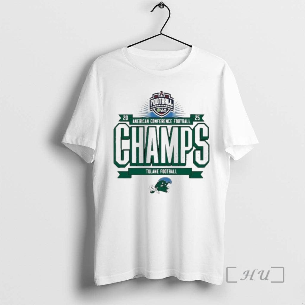 Officials Tulane Green Wave 2025 American Conference - Adult & Kids T-Shirts, Sweatshirts & Hoodies apparel design preview 1