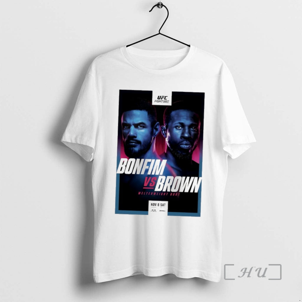 Officials Ufc Fight Night Bonfim Vs Brown Autographed - Adult & Kids T-Shirts, Sweatshirts & Hoodies apparel design preview 1