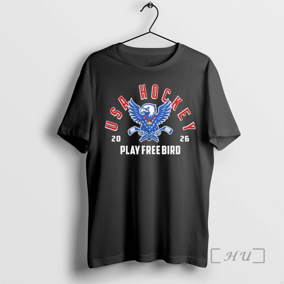 Officials Usa Hockey 2026 Play Free Bird 1 - Adult & Kids T-Shirts, Sweatshirts & Hoodies apparel design preview 1