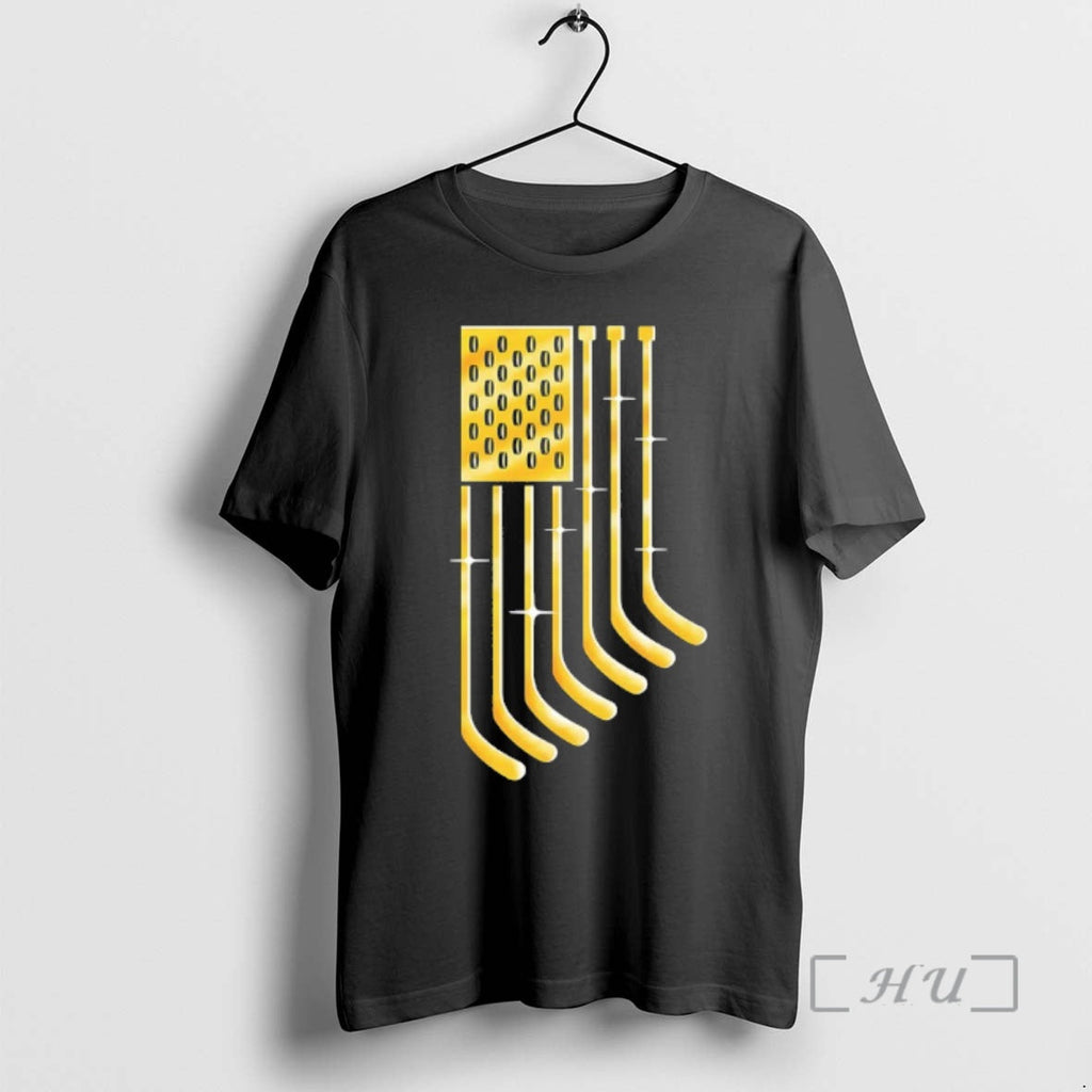 Officials Usa Hockey American Gold Flag - Adult & Kids T-Shirts, Sweatshirts & Hoodies apparel design preview 1
