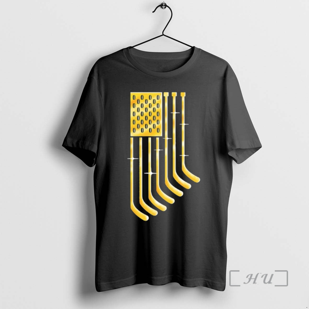 Officials Usa Hockey American Gold Flag - Adult & Kids T-Shirts, Sweatshirts & Hoodies apparel design preview 1