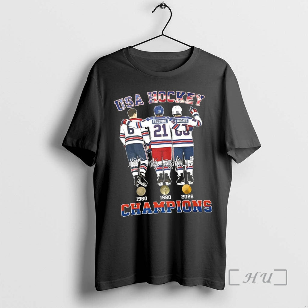 Officials Usa Hockey Champions 1960 1980 2026 Player - Adult & Kids T-Shirts, Sweatshirts & Hoodies apparel design preview 1