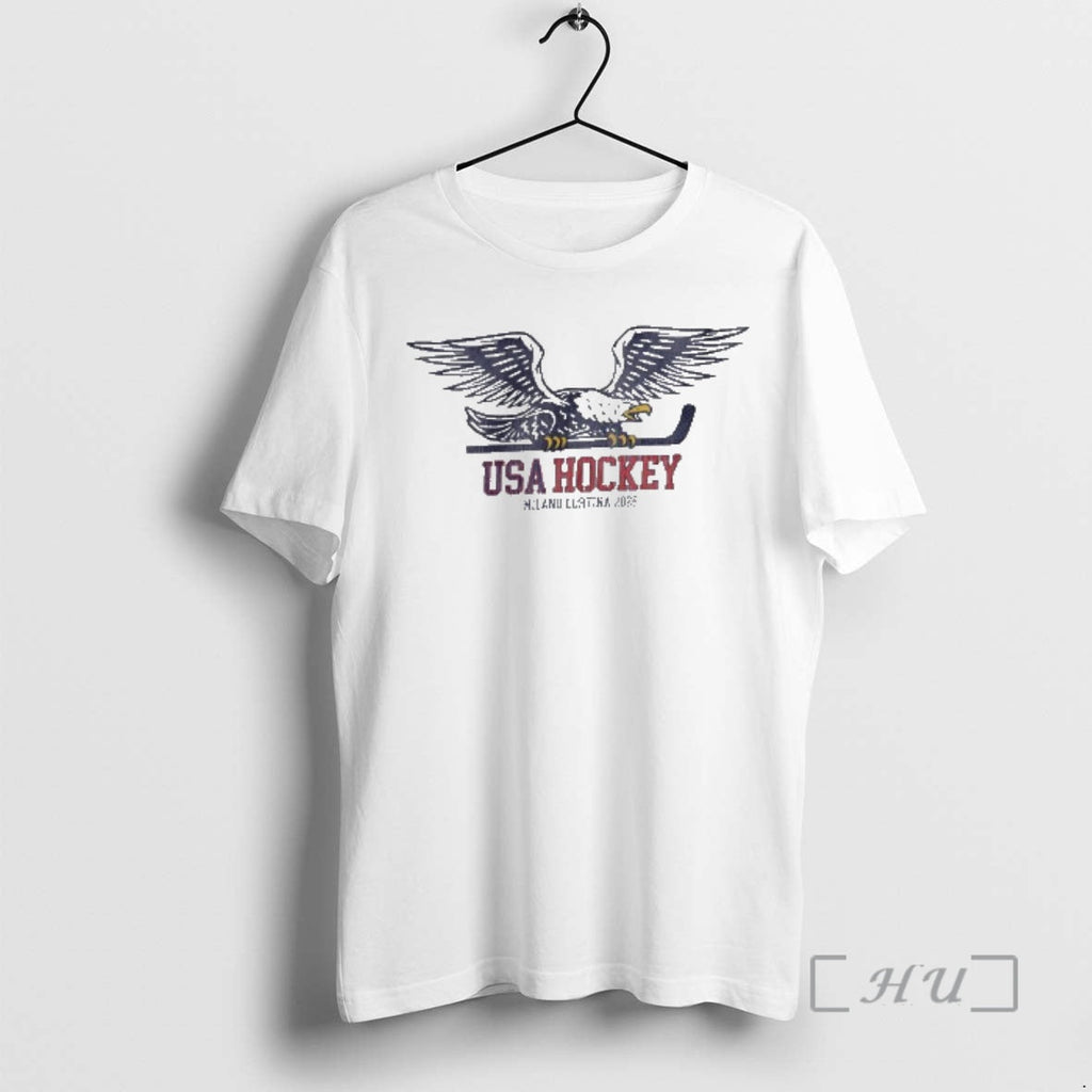 Officials Usa Hockey Eagle Holding Stick Milano - Adult & Kids T-Shirts, Sweatshirts & Hoodies apparel design preview 1