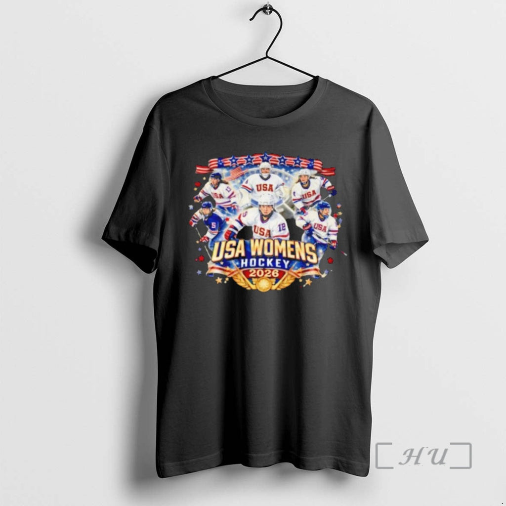 Officials Usa Womens Hockey 2026 Champions - Adult & Kids T-Shirts, Sweatshirts & Hoodies apparel design preview 1
