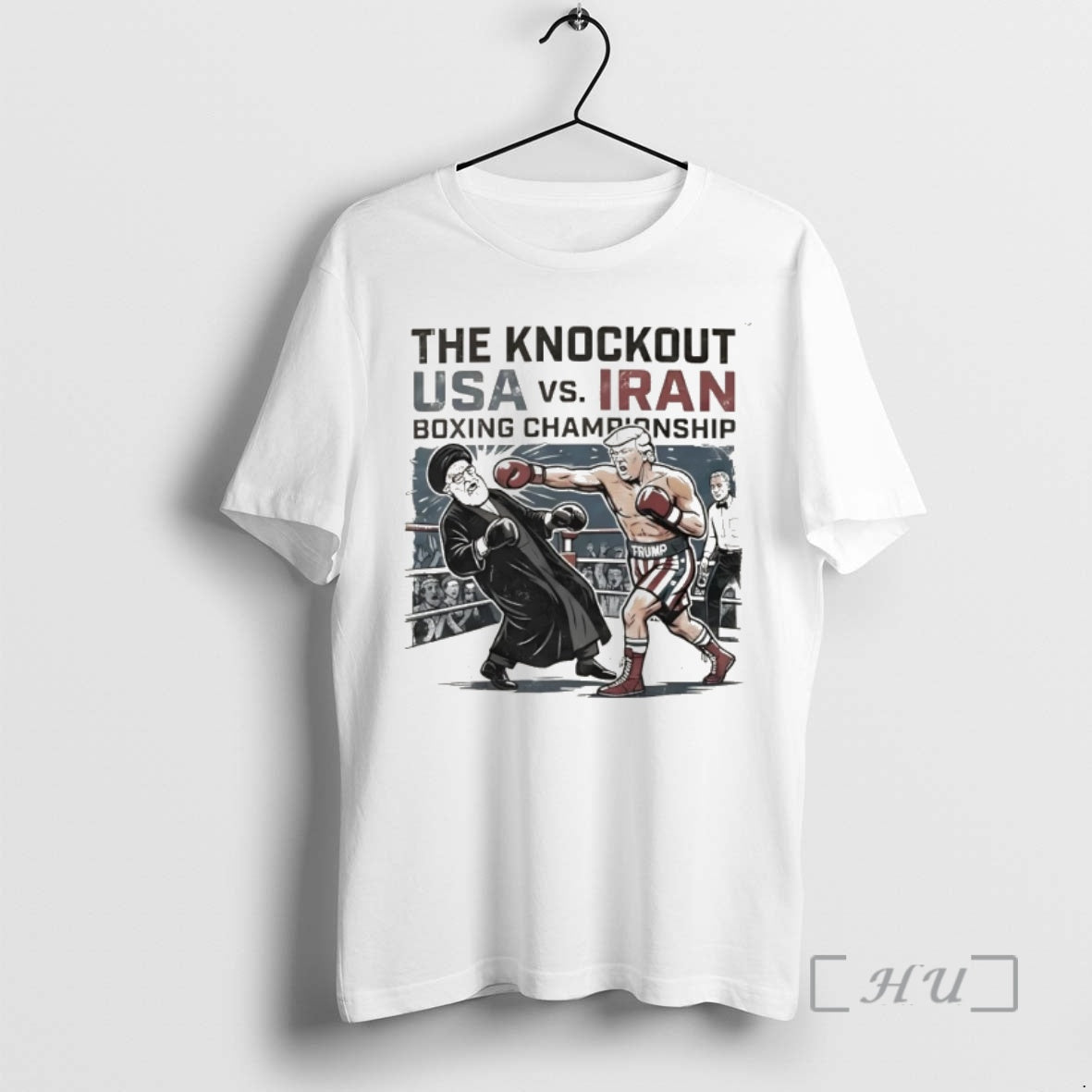 Officials Usa Vs Iran Boxing Championship Trump - Adult & Kids T-Shirts, Sweatshirts & Hoodies apparel design preview 1