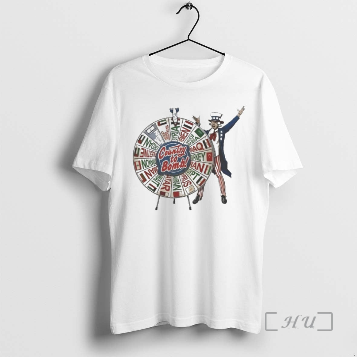 Officials Uncle Sam Middle East Country Bomb Wheel - Adult & Kids T-Shirts, Sweatshirts & Hoodies apparel design preview 1