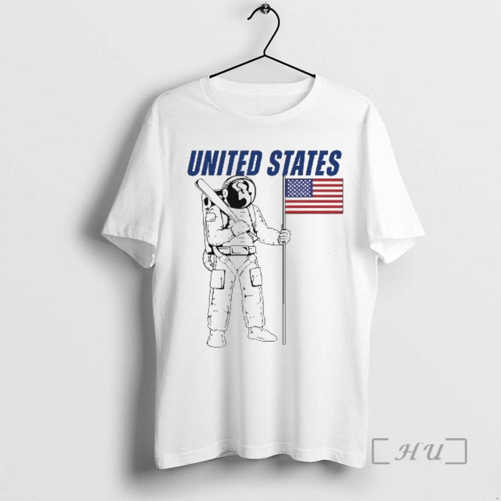Officials United States Astronaut Holding Baseball - Adult & Kids T-Shirts, Sweatshirts & Hoodies apparel design preview 1
