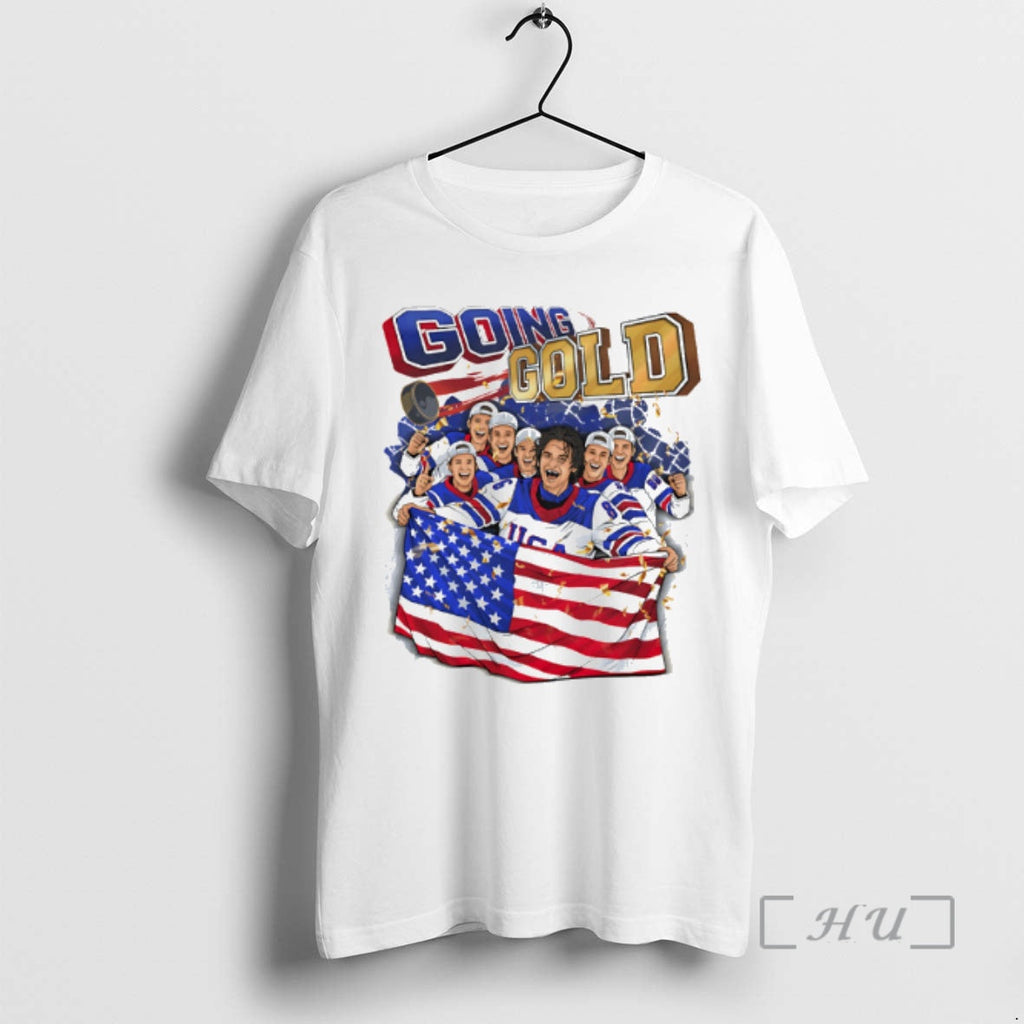 Officials Usa Hockey Going Gold Olympic Champions - Adult & Kids T-Shirts, Sweatshirts & Hoodies apparel design preview 1
