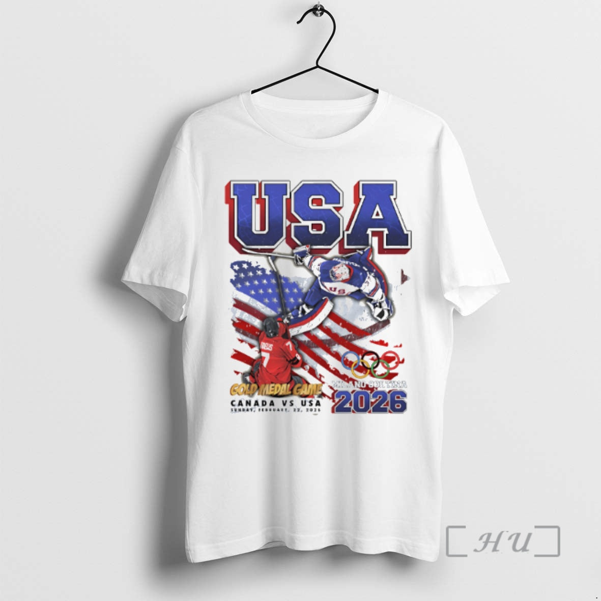 Officials Usa Hockey Gold Medal Dame Milano Cortina - Adult & Kids T-Shirts, Sweatshirts & Hoodies apparel design preview 1