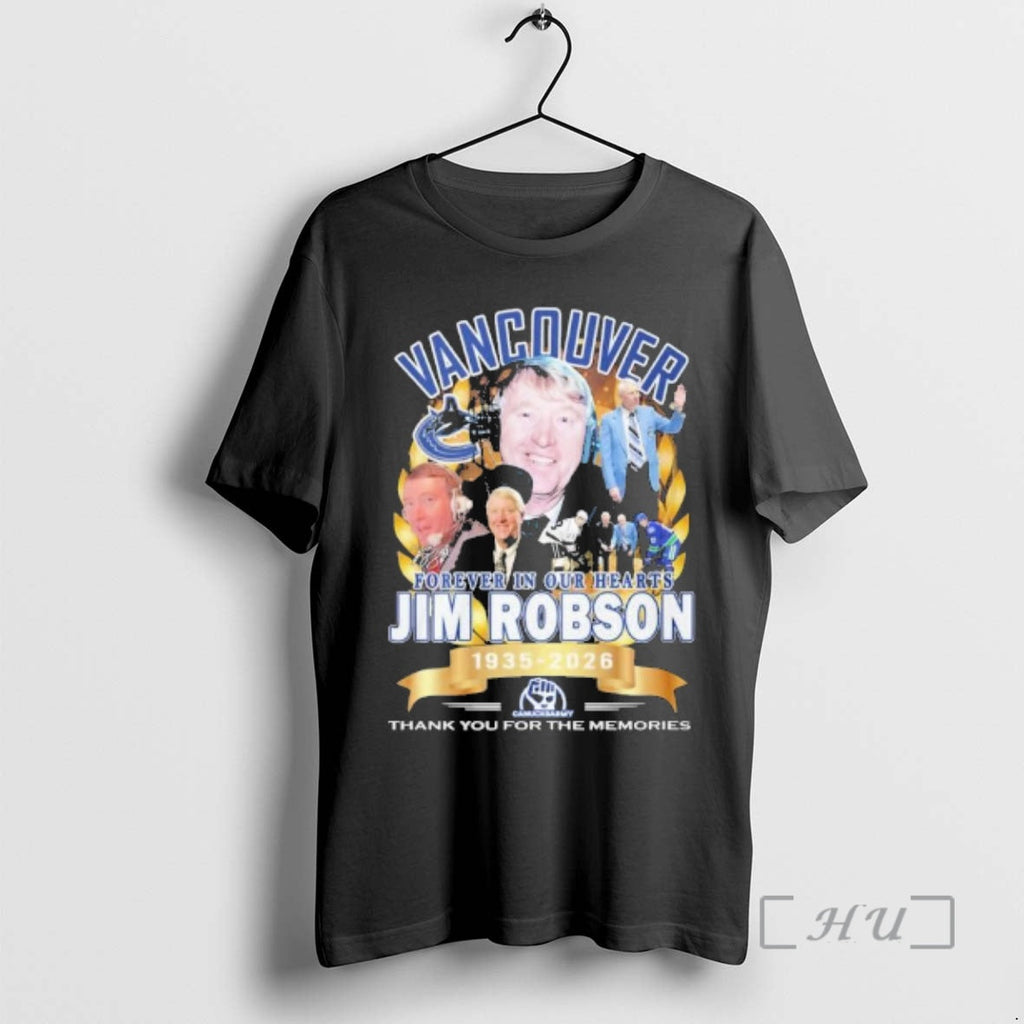 Officials Vancouver Forever In Our Hearts Jim Robson - Adult & Kids T-Shirts, Sweatshirts & Hoodies apparel design preview 1