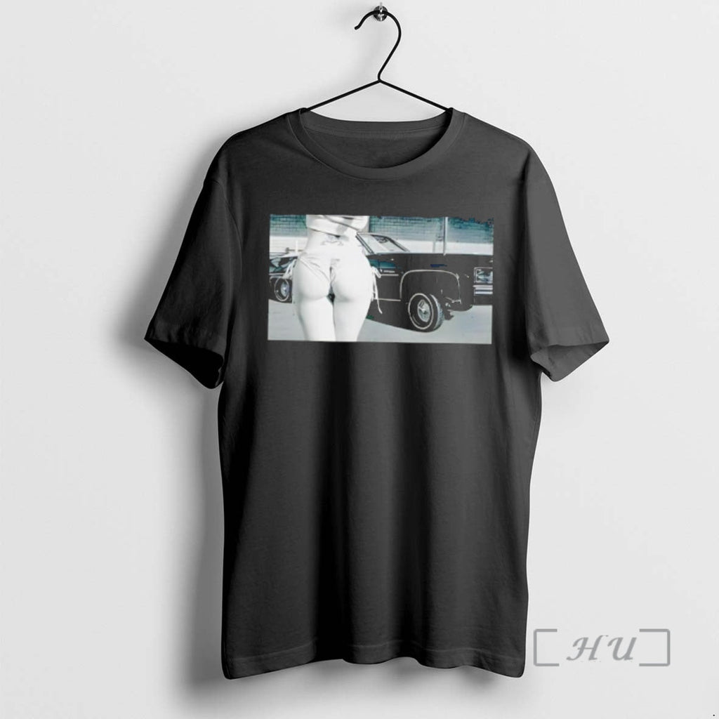Officials Vintage Lowrider Car Girl Bikini Back View - Adult & Kids T-Shirts, Sweatshirts & Hoodies apparel design preview 1