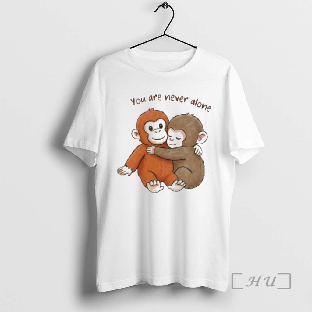 Officials Viral Punch Monkey You Are Never Alone - Adult & Kids T-Shirts, Sweatshirts & Hoodies apparel design preview 1