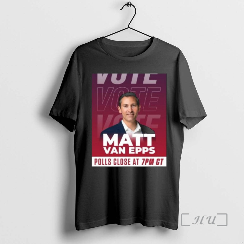 Officials Vote Matt Van Epps 2025 Circle Black - Adult & Kids T-Shirts, Sweatshirts & Hoodies apparel design preview 1
