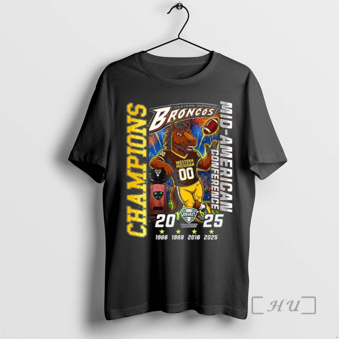 Officials Western Michigan Broncos Mascot Mid - Adult & Kids T-Shirts, Sweatshirts & Hoodies apparel design preview 1