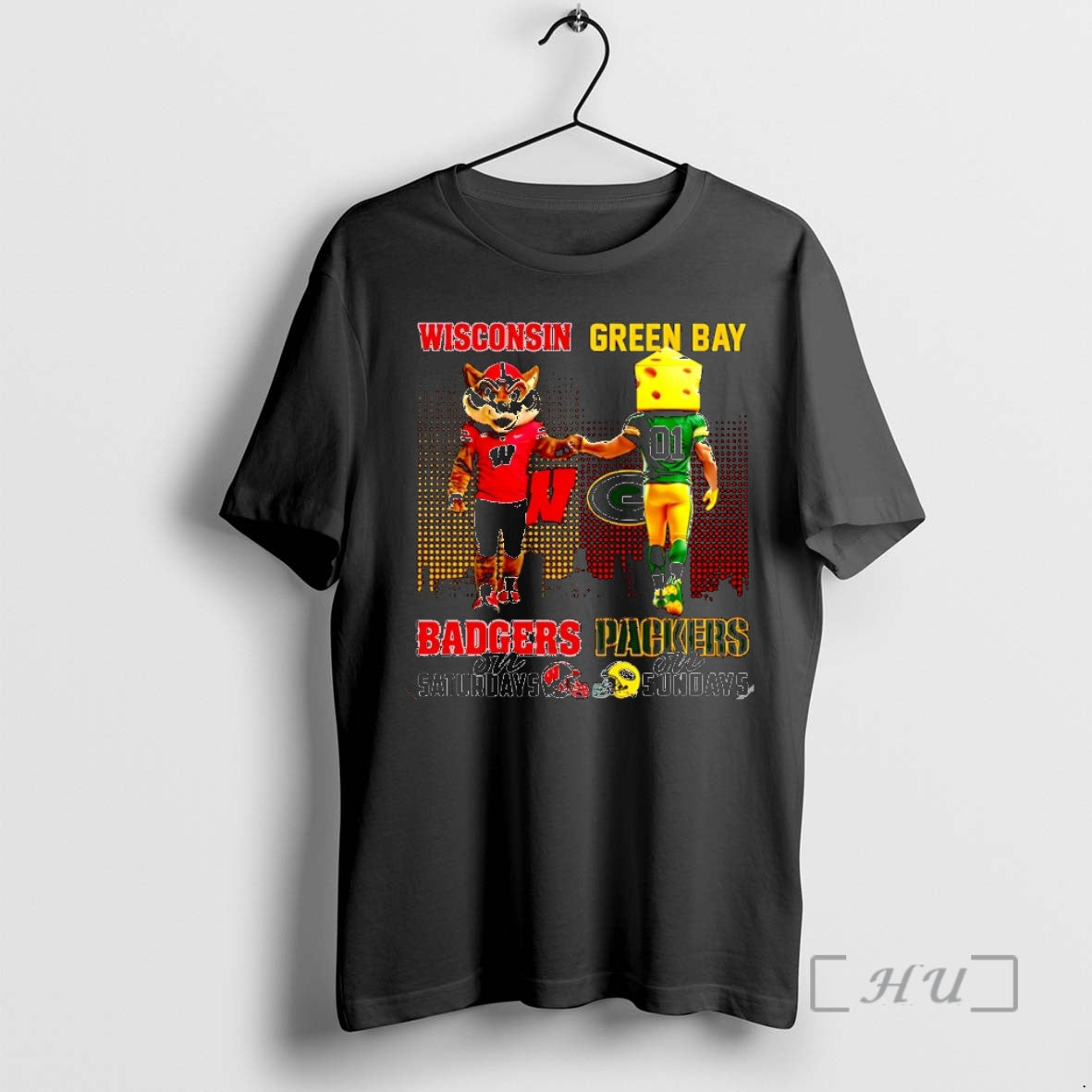 Officials Wisconsin Badgers Saturdays Vs Green Bay - Adult & Kids T-Shirts, Sweatshirts & Hoodies apparel design preview 1