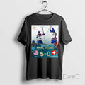 Officials Hockey Final Score Usa 5 0 Switzerland - Adult & Kids T-Shirts, Sweatshirts & Hoodies apparel design preview 1